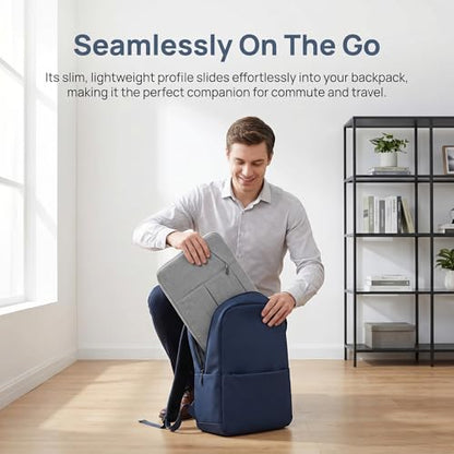 Laptop Office Bag Polyester Case Sleeve for Mate Book Think pad Office Bag-Gray - color: Gray