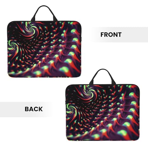 14 inch Laptop Sleeve with Handle Shockproof Laptop Bag Waterproof Computer Cover Bag Fantasy Sci-Fi Dizziness Briefcase