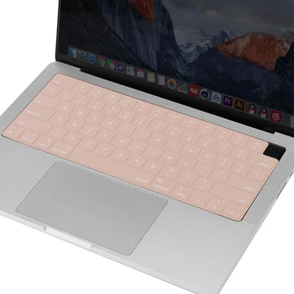MOSISO Keyboard Cover with Solid Texture, Laptop keyboard Cover | Compatible with MacBook Air 15 inch M3 A3114 M2 A2941/Air 13.6 A3113 A2681/Pro 14/16 M4 M3 M2 M1 - color: Camel
