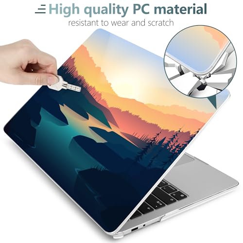 Batianda Case for Microsoft Surface Laptop 13 inch 2025 2026, Dawn River | Fits Model 2095, Artistic Patterns Ultra-Slim Lightweight Scratch-Resistant Hard Shell with Professional Protection - color: Dawn