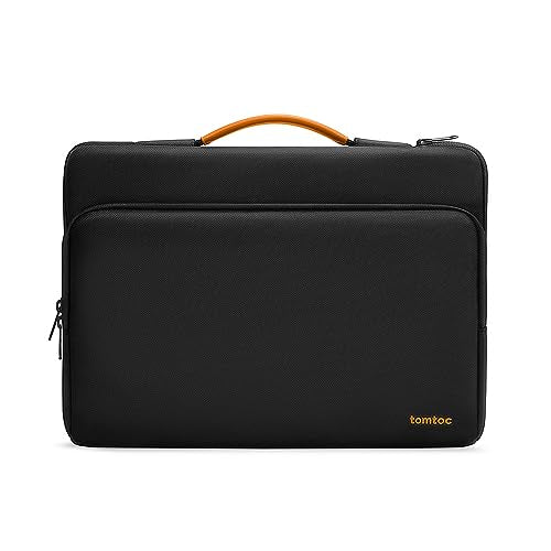 tomtoc 360° Protective Laptop Case Bag for 14-inch MacBook Pro M5 Pro/Max | 2026 A3426 A3427 A3434 M4/M3/M2/M1 A3112 A3401 A3185, 12.9-13 Inch iPad Pro/Air, Water-Resistant Accessory Carrying Sleeve - color: Black, size: 14 Inch for MacBook Pro