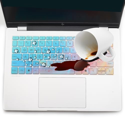 Stylish Colorful Keyboard Cover for 2026 2025 HP OmniBook 5 14 inch & OmniBook 7 14", OmniBook 5/7 14-fp0057nr 14-he0017nr 14t-hh000 14t-hk000 14z-hm000 14z-hn000 14-kf0712nr 14t-km000 14-fr0017nr - color: Colorful