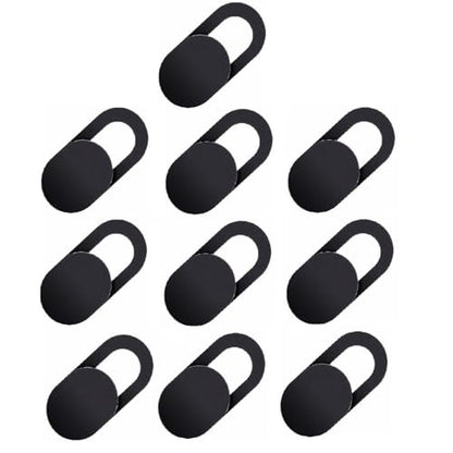 10pcs Webcam Cover, Webcam Cover Slide Compatible for Laptop, Desktop, Smartphone,Protect Your Privacy and Security,Strong Adhesive (Black)