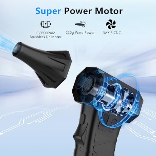 Compressed air dust Collector, 130000RPM Electric air dust Collector, USB Rechargeable Hair Dryer, Used for Cleaning Computer Keyboards and Electric Equipment, can Replace Compressed air Tanks