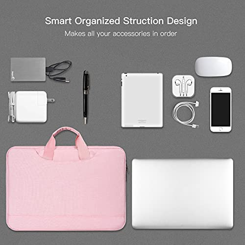 11.6-12.9 Inch Laptop Bag Sleeve Women Ladies TSA Briefcase for Macbook Neo 13 A18 Pro A3404, 13" iPad Pro M5 M4, iPad Air 13 M4 M3 2026 2025, iPad 12.9", Acer Lenovo Dell Chromebook 11.6" Case, Pink - color: Pink, size: 11.6-12.9 Inch