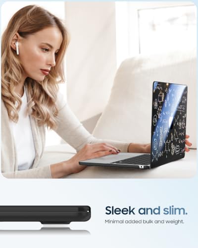 Fintie Case for MacBook Air 13 inch A3449/A3240/A3113/A2681 2022-2026 | M2/M3/M4/M5, Snap On Hard Shell, Full Port Access, Easy On/Off, Lightweight, Formula - color: Crystal Navy