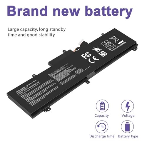 C41N1837 Battery Replacement for Asus Rog Zephyrus GA502 GA502D GA502DU GA502GU GA502IV GU502 GU502DU GU502GV GU502LU GU502LW GU502LV GX502LXS GX502GV GX502GW GU532 GX532 GU532GU GU532GV GX532GV - size: C41N1837 12.60*5.28*1.06 in