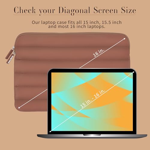 ANECDOTE Laptop Case 15-16 Inch – A Perfect Laptop Sleeve - Compatible with MacBook Air/Pro 15 inch M3 M2 M1 Chip Pro Max 2023-2021 – Fits Well, Made of 100% Nylon with Aesthetic Design (Mauve) - color: Mauve, size: 15-16 inches