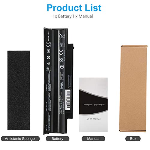 J1KND Replacement Laptop Battery 11.1V 48Wh for Dell Inspiron | Compatible with N7010 N7110 N5010 N5110 N5030 N5040 N5050 3520 N4010 N4110 N4050 M5010 3420 M5030 M5040 M5110
