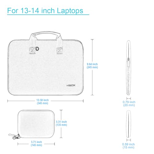 Hseok Laptop Sleeve 14 inch Case with Small Case, Compatible with MacBook Neo 14, MacBook Pro 14 M5/M4/M3/M2/M1, XPS 14 and Most 14 inch Notebooks, Neoprene Computer Handbag,O01G01 - color: O01g01, size: 14"
