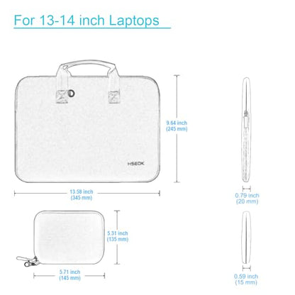 Hseok Laptop Sleeve 14 inch Case with Small Case, Compatible with MacBook Neo 14, MacBook Pro 14 M5/M4/M3/M2/M1, XPS 14 and Most 14 inch Notebooks, Neoprene Computer Handbag,O01G01 - color: O01g01, size: 14"