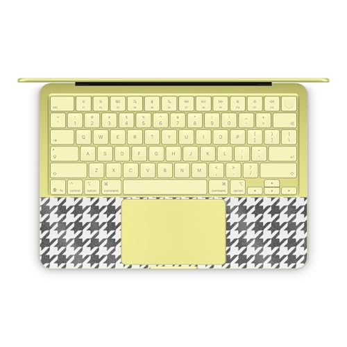 Glossy Glitter Laptop Skin Compatible with Apple MacBook Neo - Houndstooth - Premium 3M Vinyl Protective Wrap Decal Cover - Easy to Apply | Crafted in the USA by MightySkins - color: Houndstooth, size: MacBook Neo Full Cover Skin, style: Glossy Glitter Fi