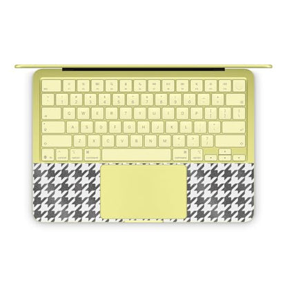 Glossy Glitter Laptop Skin Compatible with Apple MacBook Neo - Houndstooth - Premium 3M Vinyl Protective Wrap Decal Cover - Easy to Apply | Crafted in the USA by MightySkins - color: Houndstooth, size: MacBook Neo Full Cover Skin, style: Glossy Glitter Fi