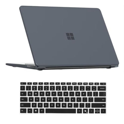 Se7enline Case Compatible with Microsoft Surface Laptop 7 13.8 Inch 2024 (Model: 2036) - Lightweight Durable Scratch-Resistant Easy Install Slim Snap On Hard Shell Protective Cover,Matte Black - color: Matte Black, size: 13.8 inch