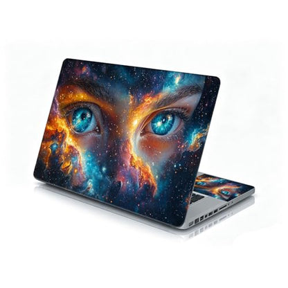 Universal Laptop Skin Sticker Decal, 12"-15.6" Aesthetic Vinyl Wrap, Cosmic Eyes Galaxy Waterproof Notebook Cover Art Protector for MacBook HP Dell Lenovo, Fits 13" 14" 15" 15.6" - color: Cosmic Eyes Galaxy