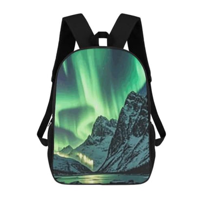 Laptop Backpack with Pocket, Large, Adjustable 17 Inch Bag, Waterproof | Northern Lights Computer Bag for Work, Breathable, Expandable Backpack for Women Men, Portable