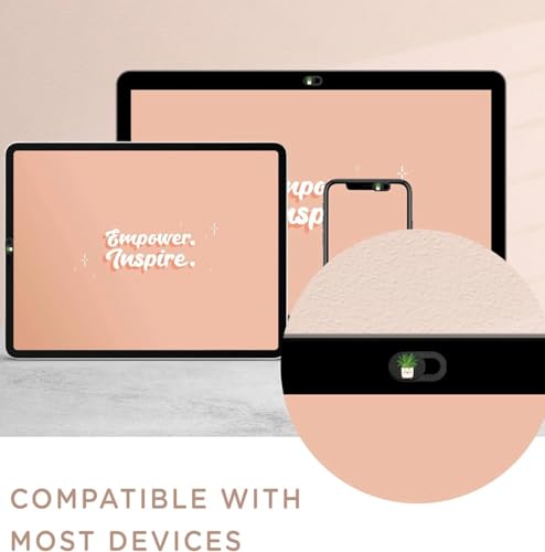 6Pcs Cute Webcam Cover Slide, Ultra Thin Laptop Camera Cover Slider for MacBook, Computer, iPad, Smartphone and PC Privacy Blocker