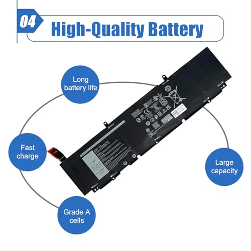 97Wh XG4K6 Laptop Battery Compatible with Dell XPS 17 9700 9710 9720 9730 Precision 5750 5760 5770 Series P92F P92F001 P92F002 P92F003 KRDHV 01RR3 F8CPG OF8CPG 0YY3V 5XJ6R KVPMY 11.4V - size: 12.92*3.16*0.35 inch XG4K6