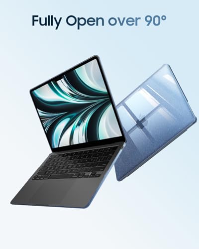 Fintie Case for MacBook Air 13 inch A3449/A3240/A3113/A2681 2022-2026 | M2/M3/M4/M5, Snap On Hard Shell, Full Port Access, Easy On/Off, Lightweight, Pearl Blue - color: Leopard
