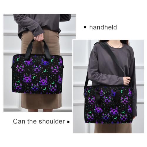 MNSRUU Laptop Bag for 15.6 inch Black Gothic Bats - color: Cat Th0040
