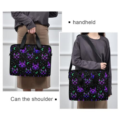 MNSRUU Laptop Bag for 15.6 inch Black Gothic Bats - color: Cat Th0040