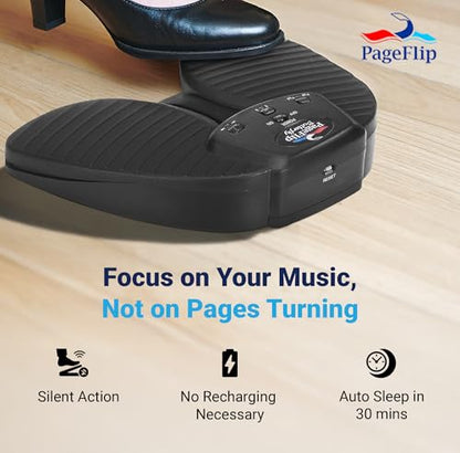 PageFlip Butterfly Bluetooth Page Turner Pedal – Silent, Rugged Foot Pedal | Page Turner for iPad, Android & PC – Hands-Free Sheet Music Control – Works with forScore, OnSong, MobileSheets and 100+ more - style: Butterfly