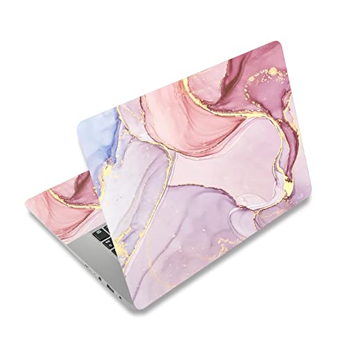 AIMSA Laptop Skin Sticker Decal, 12 13 13.3 14 15 15.4 15.6 inch Laptop Art Decal Protector Notebook Netbook PC 15.6" Universal Vinyl Cover, Pink Purple Marble - color: Pink Purple Marble