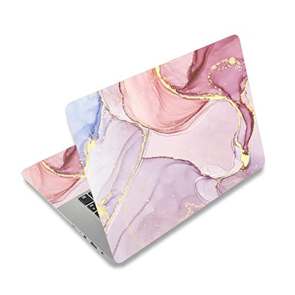 AIMSA Laptop Skin Sticker Decal, 12 13 13.3 14 15 15.4 15.6 inch Laptop Art Decal Protector Notebook Netbook PC 15.6" Universal Vinyl Cover, Pink Purple Marble - color: Pink Purple Marble