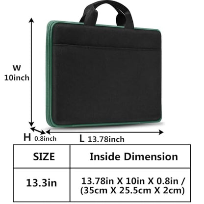 Hseok Laptop Sleeve 13-14 Inch Case Briefcase Compatible with MacBook Neo Pro 14 M5/M4/M3/M2/M1, All Models 13.3 Mac Air/Pro, XPS 13 14, Most Popular 13"-14" Notebooks,BK01GR01 - color: BK01GR01, size: 13"-14"