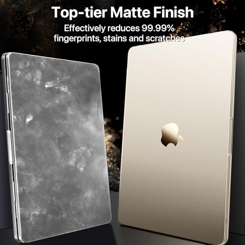 Macaset for MacBook Air 15 inch Case M5 M4 M3 M2 2026-2023 Mac Laptop Cover | Starlight Color Match, Matte Clear, Anti Fingerprint & Scratch, Close Seamlessly, Protective Hard Shell, Ultra Thin Snap Fit - color: Starlight Clear