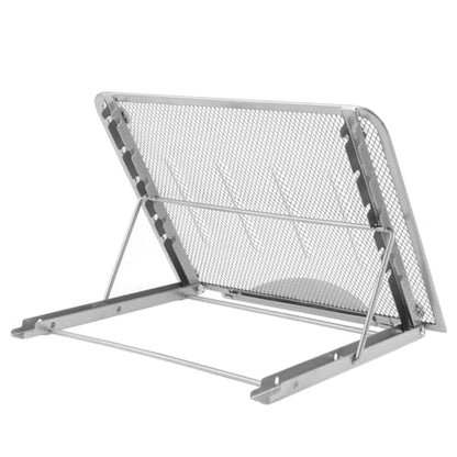 SHINEOFI Adjustable Laptop Stand with 6-Angle Folding Steel Bracket Portable Notebook Support Holder for Travel and Home Use Silver Gray