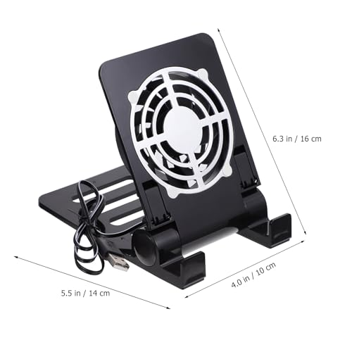 Abaodam Laptop Stand with Cooling Fan Cell Phone Stand with Cooler Stable Cooling Holder with Quiet Fan Computer Blower Cellphone Cooler Holder Game Machine Radiator USB Foldable