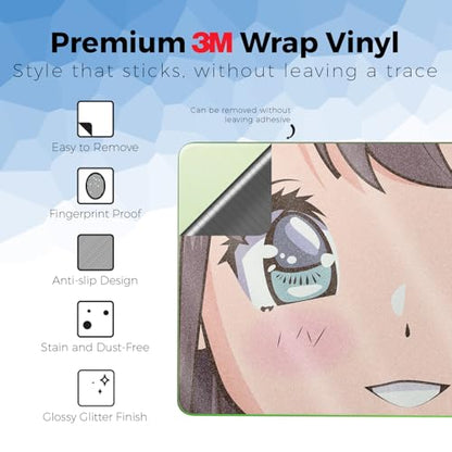 Glossy Glitter Laptop Skin Compatible with Apple MacBook Neo - Personal Space 2 - Premium 3M Vinyl Protective Wrap Decal Cover - Easy to Apply | Crafted in the USA by MightySkins - color: Personal Space 2, size: MacBook Neo Full Cover Skin, style: Glossy