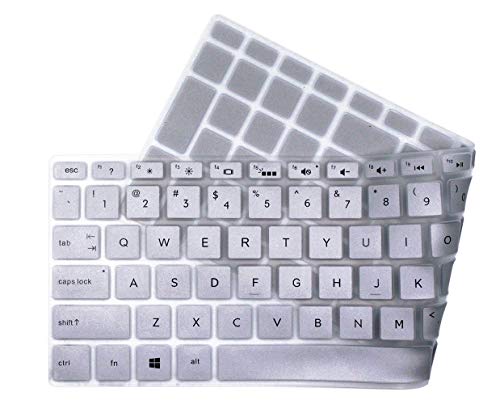 Keyboard Skin Compatible for 17.3" HP Envy 17m-ae111dx 17-bs, 15.6" HP Pavilion X360 15-br075nr, HP Envy X360 15m-bp012dx bp011dx/bp111dx 15m-bq121dx, HP 15-CB 15-CC 15-CD 15-CH 15-BW 15-BS Silver - color: Silver