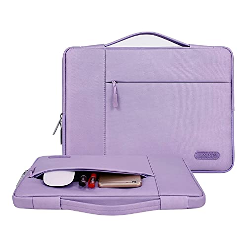 MOSISO Laptop Case 13.3 inch, 13-13.3 inch Laptop Sleeve with Handle Compatible with MacBook Air/Pro 13/Pro 14 M5 M4 M3 M2 M1,HP Dell ASUS Lenovo, Polyester Multifunctional Computer Bag, Purple - color: Purple, size: 13.3 inch