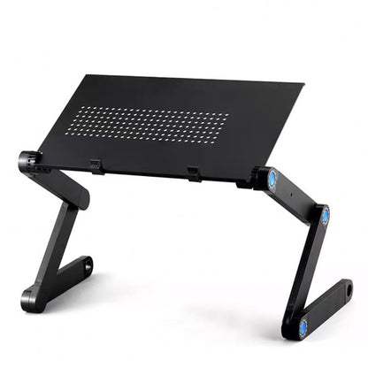 Adjustable Laptop Computer Lap Desk Portable Multifunctional Cooling Ergonomic Vented Table TV Bed Tray Stand Mount Holder(480 * 260mm, Black) - color: Black, size: 480*260mm (Standard)