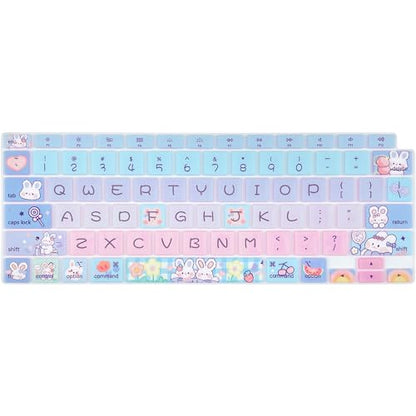 Silicone Keyboard Cover for MacBook Air 13 inch 2021 2020 Model A2179 A2337 M1 Chip, Cute Bunny - color: Cute Bunny