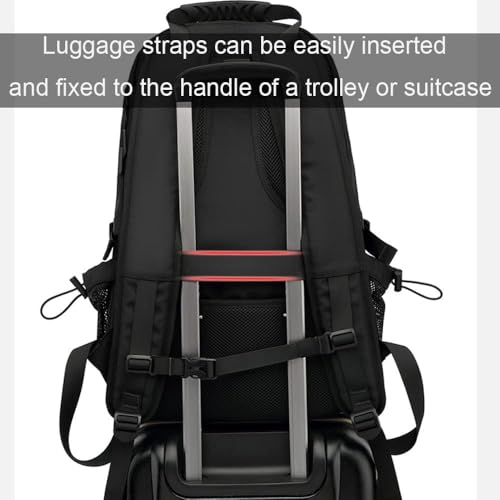 Travel laptop backpack, Extra Large 80L Traveling College Backpack,Large Capacity Backpack for Men Women,Fits 17 Inch Computer, USB Charging Port, Black - color: 80l Black With Shoes Storage Bag