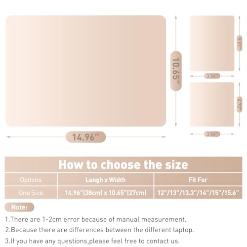 15-15.6 inches Netbook Laptop Skin Sticker Decal Reusable Cover Protector for 11.6 12 13 13.3 14 15 15.4 Notebook Chromebook Easy to Apply and Remove, Scratch-Resistant Waterproof I Gradient Nude - color: Gradient Nude
