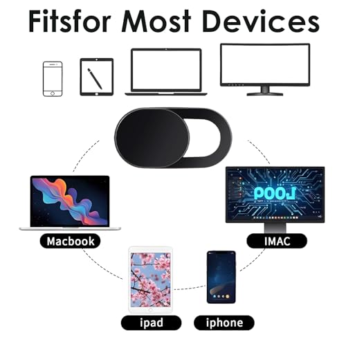 60 Pcs Camera Cover Laptop,Ultra Thin Front Camera Cover for Phone, Strong Adhensive Webcam Covers Slide Slide, Phones Cameras Covers, Black ABS Material, Protect Privacy & Security