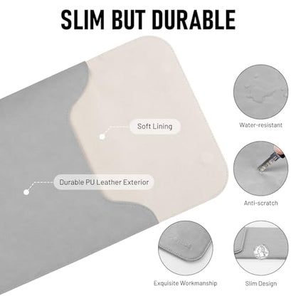 Allinside 11-12 inch Laptop Sleeve Case Compatible with MacBook Air 11 2010-2015/MacBook 12 2015-2017, Waterproof PU Leather Laptop Sleeve Bag Protective Vertical Case Cover, Gray - color: Gray, size: 11-12 in for Macbook Air 11/12/iPad