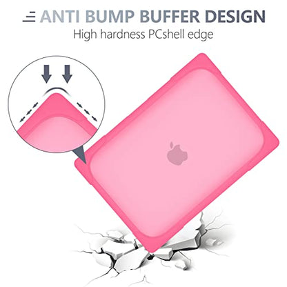 Batianda Foldable Stand Heavy Duty Case for MacBook Air 13.6 inch, Pink | Fits M5 M4 M3 M2 Chip 2026-2022 Model, Ergonomic Stand Holds 22 lbs, Shockproof Bumper, with Keyboard Cover Screen Protector - color: Rose
