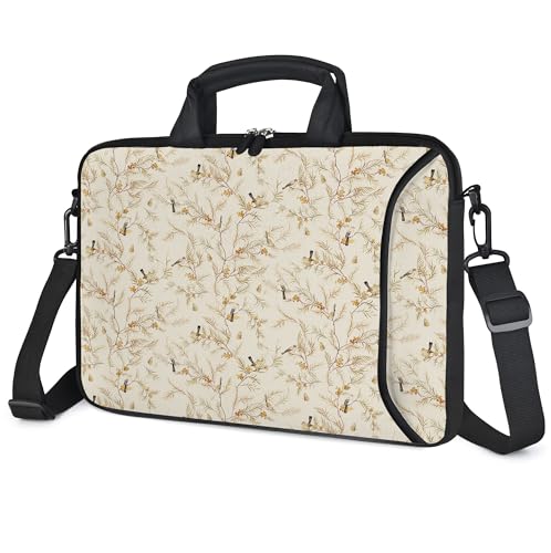 17 inch Laptop Shoulder Bag Carrying Case with Handle Fits 15.6/16/17/17.3/17.4 inch Laptop Notebook (Branches Birds, 16-17.3 inch) - color: Branches Birds