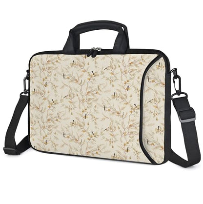 17 inch Laptop Shoulder Bag Carrying Case with Handle Fits 15.6/16/17/17.3/17.4 inch Laptop Notebook (Branches Birds, 16-17.3 inch) - color: Branches Birds