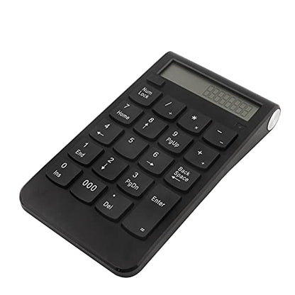 Septpenta Wireless Numeric Keyboard, 2.4G Wireless Transmission, 29 Keys Number Keyboard, Portable Keypad, with LCD Display for Microsoft/Android System