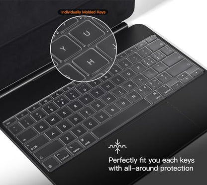 CaseBuy Premium Ultra Thin Keyboard Cover for Apple 13 Inch iPad Air 13 M3 M4(2026) & iPad Pro M5 M4(2025 2024) with Magic Keyboard, 13" iPad Pro Protector Skin Accessories, US Layout - size: iPad Pro 13" M4(2024) / Air 13 M3(2025)