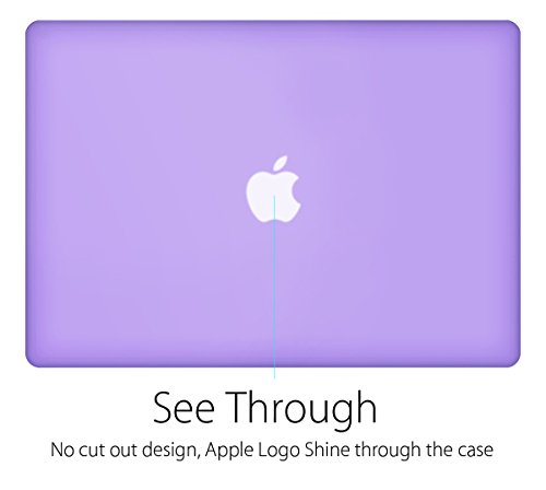 UESWILL Compatible with Smooth Matte Hard Shell Case Cover for MacBook Air 11 inch (Model A1370 / A1465), Purple - color: Purple, size: MacBook Air 11"