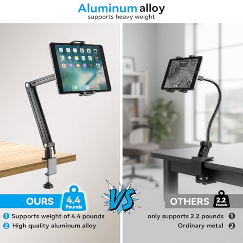 Stand for Portable Monitor Arm Holder - All Aluminum Design with Ultra-Stability and High Load-Bearing Capacity - size: Up to 18.4"