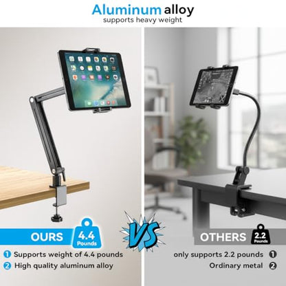 Stand for Portable Monitor Arm Holder - All Aluminum Design with Ultra-Stability and High Load-Bearing Capacity - size: Up to 18.4"