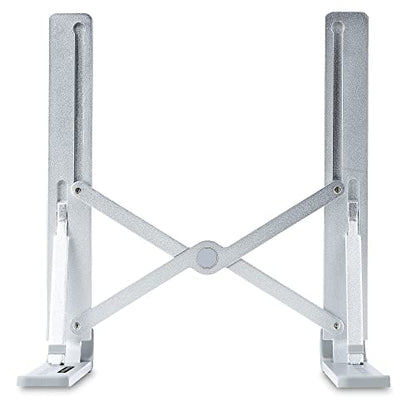 StarTech.com Foldable Laptop Riser Stand, Portable Height Adjustable Ergonomic Laptop Stand, Ventilated Aluminum Frame Supports 22lb (10Kg), Tilt/Raised/Angled Laptop/Tablet Stand (Laptop-Riser-BAR)